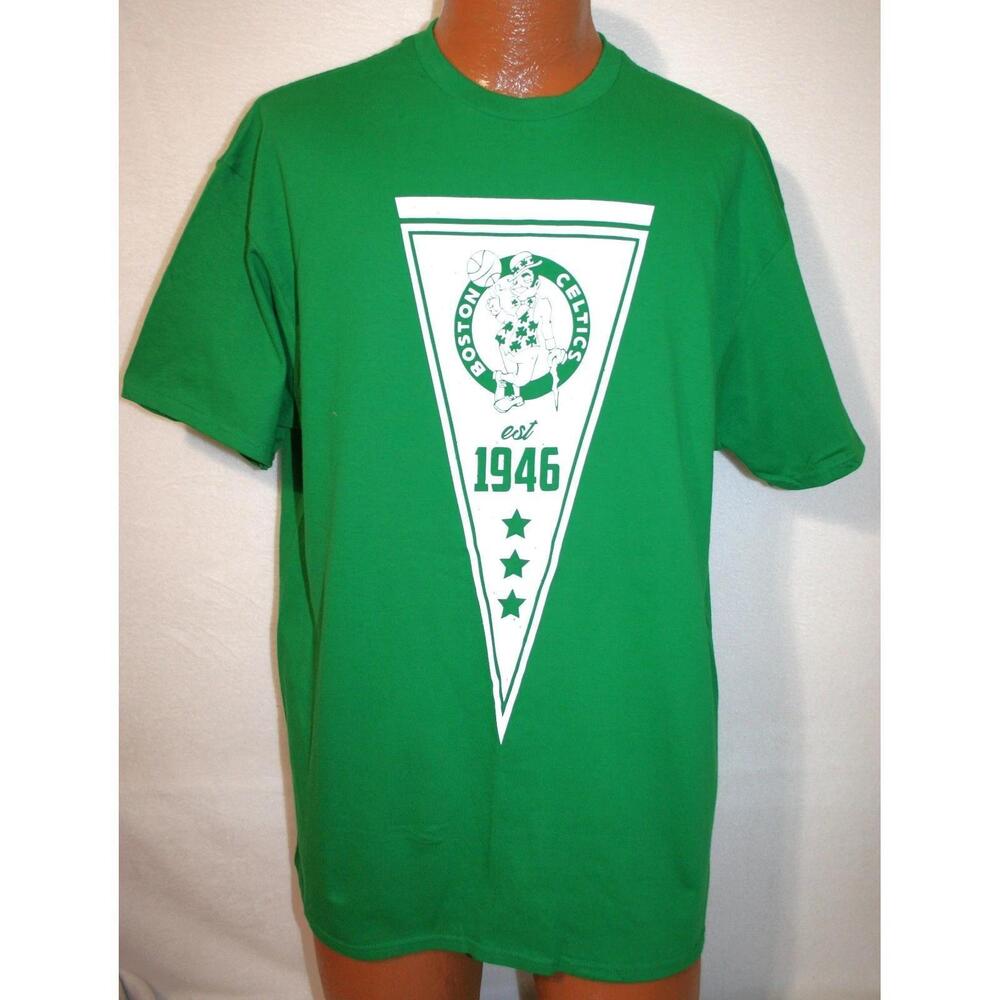 Boston Celtics Est 1946 Pennant Banner Graphic T-Shirt   Basketball